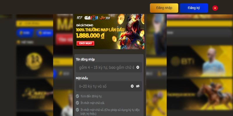 Truy cập trang chủ nhà cái GA888 để mở tài khoản
